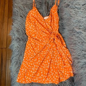 Floral Orange Romper